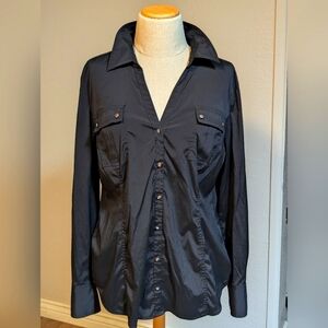 Women's Button down black blouse size 12